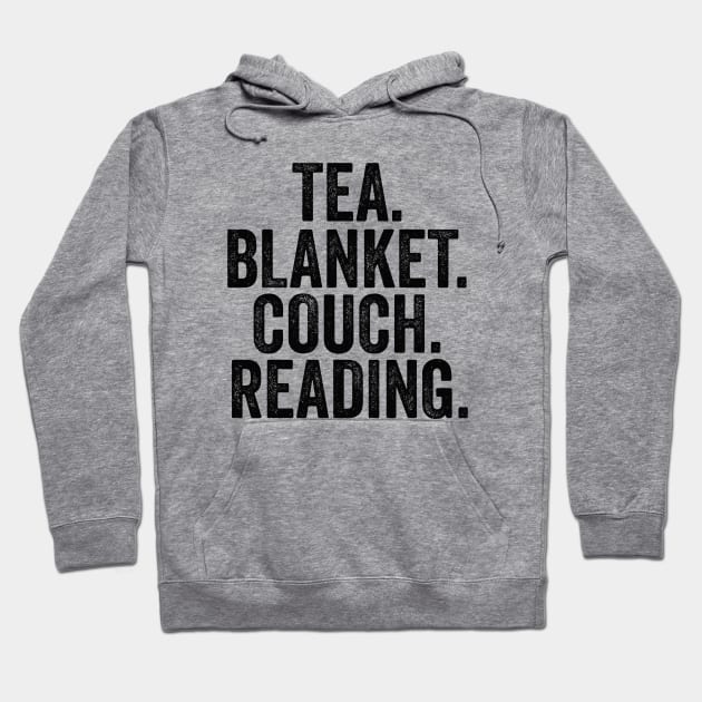 Tea Blanket Couch Reading Hoodie by Y2KERA